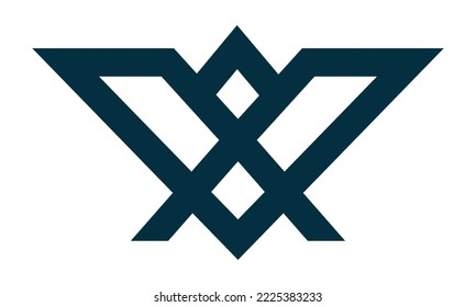 abstract line hawk logo template