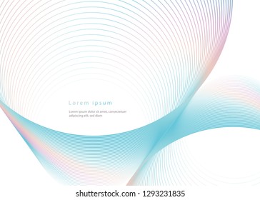 Abstract line holographic wave. Futuristic. Wonderful background in Holographic Foil. Modern surface design style. Packaging wrap paper. Banner, greetings card, poster 