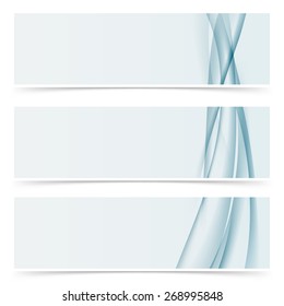 Abstract line horizontal modern header template collection transparent web footer flyer layout. Vector illustration