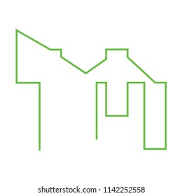 Abstract line house icon