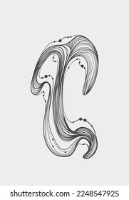 Abstract line illustration. Can be used as a template for a greeting or invitation card or for a social media background