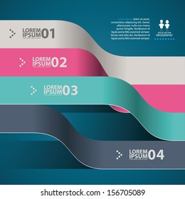 Plantilla de infografías de línea Abstractas. Ilustración vectorial. 