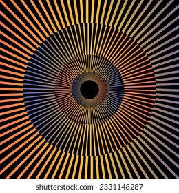 Abstract Line Iris Poster Rotate Gradient Circle Design