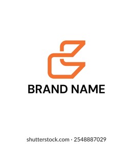 Logotipo da letra C da linha abstrata