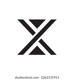 abstract line letter X logo design vector isolated on white background.