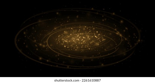 abstract line of light. Magic glow, particles of light, bokeh, sparks. Glowing line png. vector image