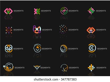 Resumen de la colección del logotipo de la línea. Ilustración del vector