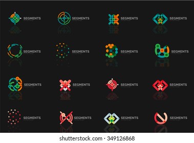 Resumen de la colección del logotipo de la línea. Ilustración del vector