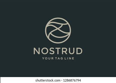 Concepto de diseño de logotipo de línea abstracta. Logo de estilo elegante.