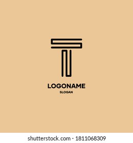 The abstract line logo forms the letter T, with the lines embellishing the letter T
