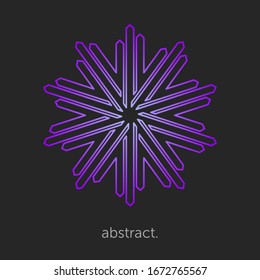 Logo de la línea abstracta. Logo de la línea redonda. Logo de Crystal abstracto. Jewek. logotipo diamante