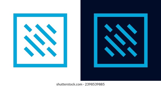 abstraktes Logo mit einer einfachen Box
