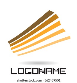 Abstract Line Logo . Striped icon . 