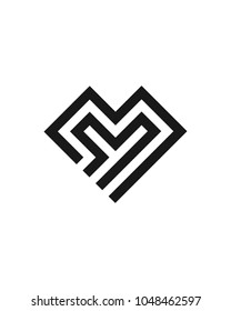 abstract line logo template