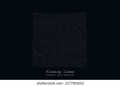 Abstract Line Matrix Pattern. Noise Flow Dynamic.