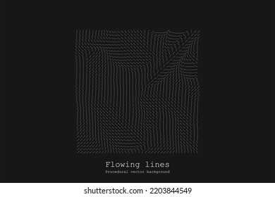 Abstract Line Matrix Pattern. Noise Flow Dynamic.