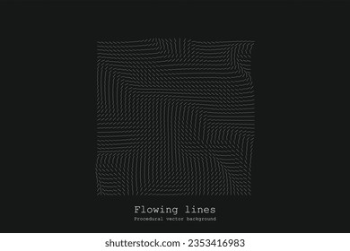 Abstract Line Matrix Pattern. Noise Flow Dynamic.