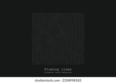 Abstract Line Matrix Pattern. Noise Flow Dynamic.