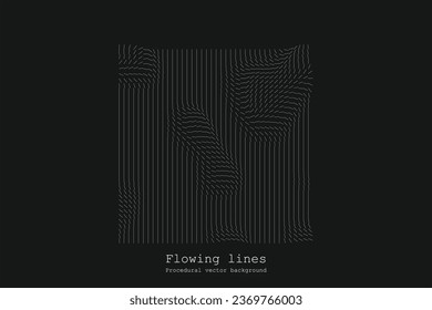 Abstract Line Matrix Pattern. Noise Flow Dynamic.