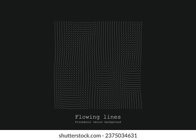 Abstract Line Matrix Pattern. Noise Flow Dynamic.