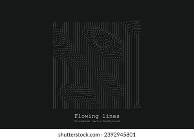 Abstract Line Matrix Pattern. Noise Flow Dynamic.