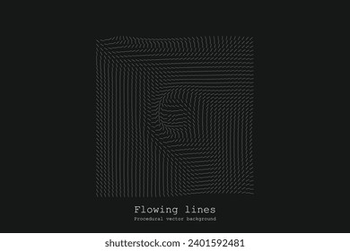 Abstract Line Matrix Pattern. Noise Flow Dynamic.
