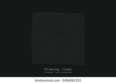Abstract Line Matrix Pattern. Noise Flow Dynamic.