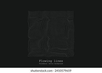 Abstract Line Matrix Pattern. Noise Flow Dynamic.