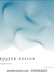 Abstract line minimalist background poster