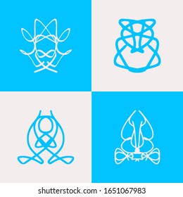 Abstract line, minimalist, unique and beauty. Perfect to botanical logo, yoga logo, meditation logo, etc.