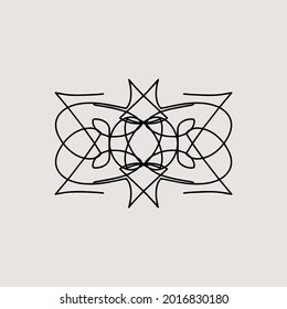 Abstract line, minimalist, unique and luxury. Perfect to Botanical logo, spa logo, background, etc.