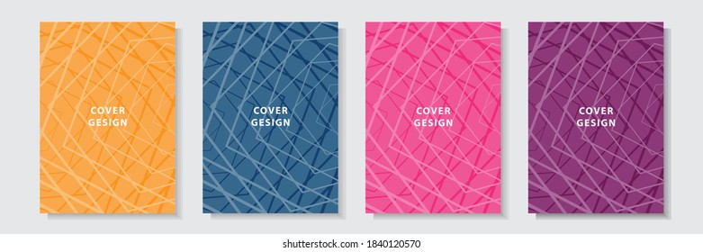 abstract line modern cover template future pattern, set collection background design vector
