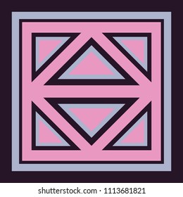 Abstract line modern geometric native pattern vector