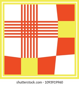 Abstract line modern geometric shape square pattern