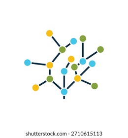 abstraktes Linienmolekül-Logo-Design
