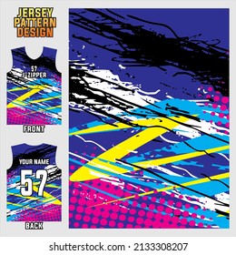 abstract line motif design for jersey printing and sublimation team sports fabric