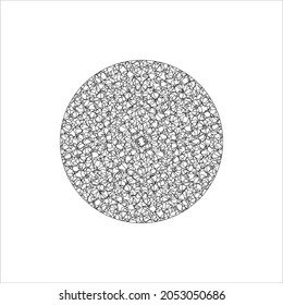 Abstract Line Motifs Pattern Circle-Shape. Ornamental Decoration for Interior, Exterior, Carpet, Textile, Garment, Cloth, Silk, Tile, Plastic, Paper, Wrapping, Wallpaper, Pillow, Sofa, Background, Ect