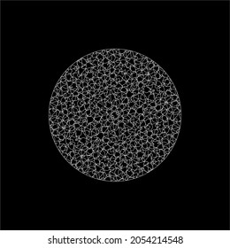 Abstract Line Motifs Pattern Circle-Shape. Ornamental Decoration for Interior, Exterior, Carpet, Textile, Garment, Cloth, Silk, Tile, Plastic, Paper, Wrapping, Wallpaper, Pillow, Sofa, Background, Ect