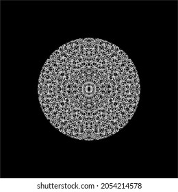 Abstract Line Motifs Pattern Circle-Shape. Ornamental Decoration for Interior, Exterior, Carpet, Textile, Garment, Cloth, Silk, Tile, Plastic, Paper, Wrapping, Wallpaper, Pillow, Sofa, Background, Ect