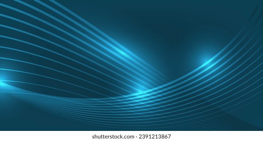 Abstract line movement background.Line art moving on various ways on gradient color.Vector illustrations.