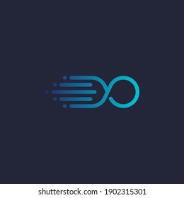 Abstract Line Octopus Logo Design