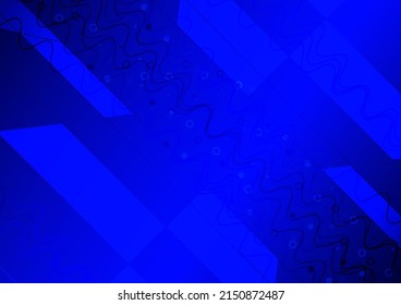 Abstract line on a blue background. Vector illustration.
