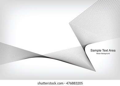 Abstract Line, On White Background With Sample Text Area