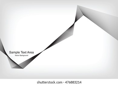 Abstract Line, On White Background With Sample Text Area
