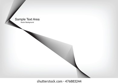 Abstract Line, On White Background With Sample Text Area