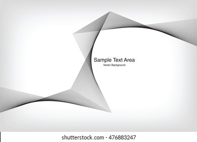 Abstract Line, On White Background With Sample Text Area