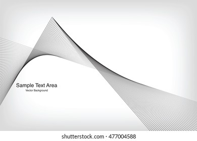 Abstract Line, On White Background With Sample Text Area