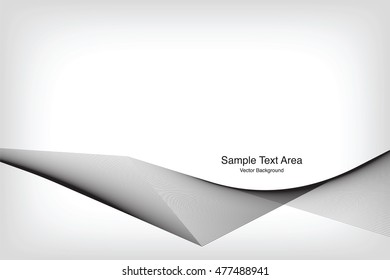 Abstract Line, On White Background With Sample Text Area