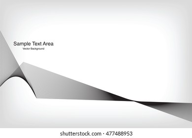 Abstract Line, On White Background With Sample Text Area