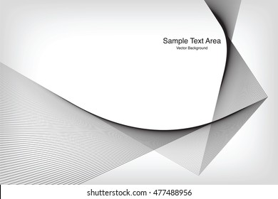 Abstract Line, On White Background With Sample Text Area
